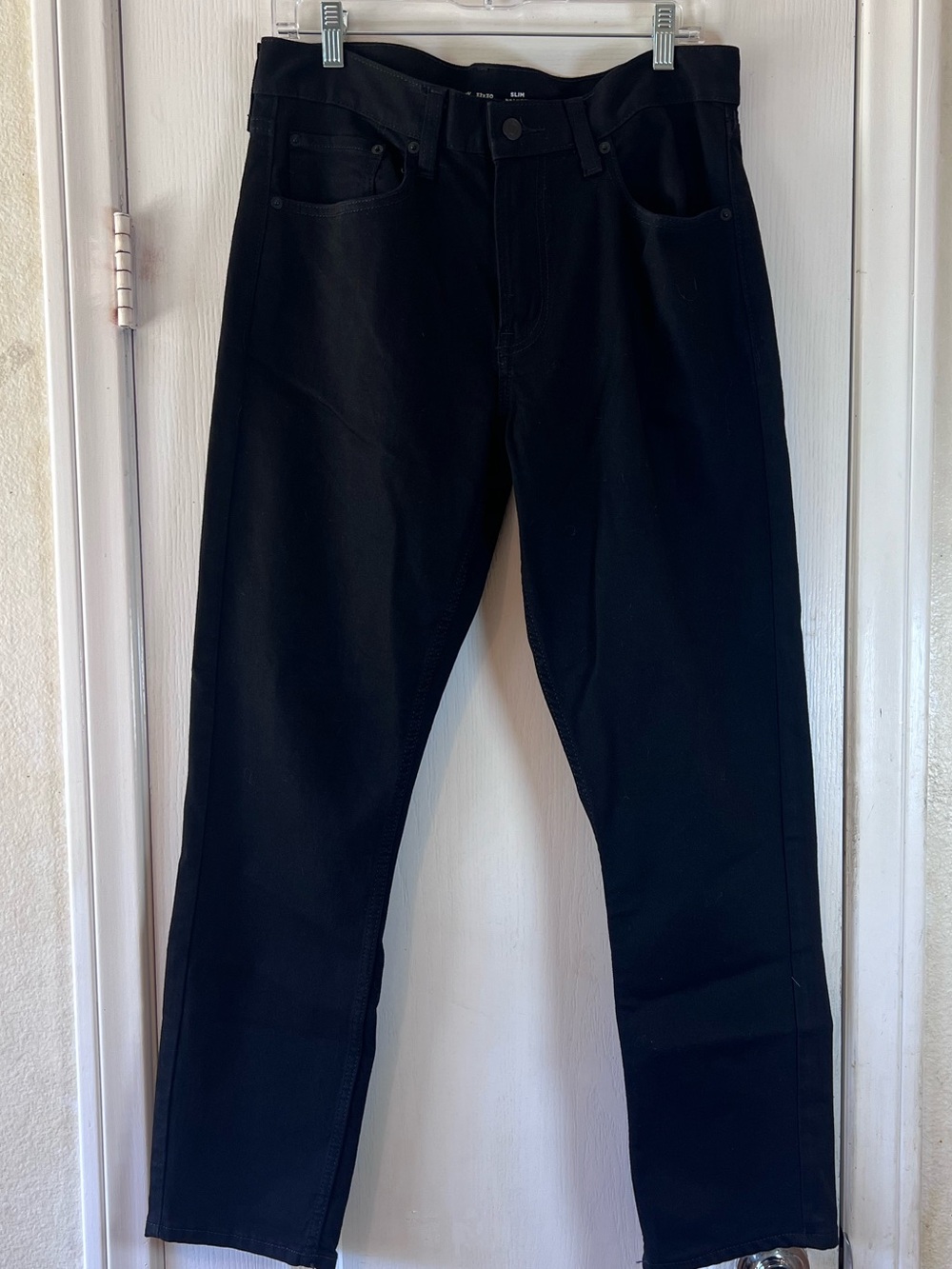 Old Navy Slim Built-In Flex Black Jeans Men’s 32x30 5-Pocket Stretch Denim